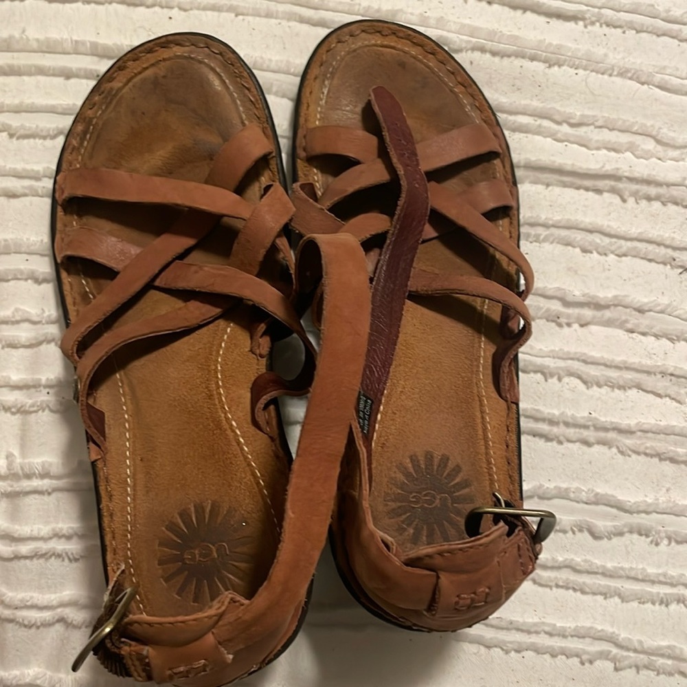 UGG ankle strap leather sandals size 39 (8.5)